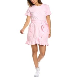 Derek Lamb 10 Crosby Hudson Mixed Media T-Shirt Dress In Pink